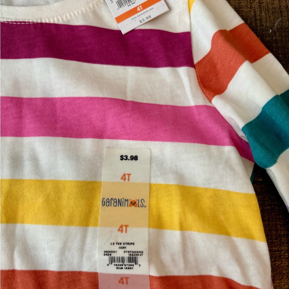 Garanimals Pink and Yellow Long Sleeve Tee